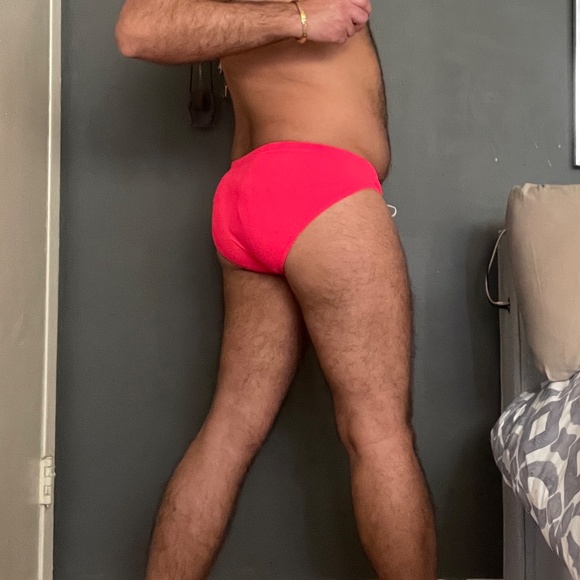 N2N Bodywear MS Monterey Sport Size L Hot Coral Mens Drawstring Bikini Swim Suit - Picture 8 of 16